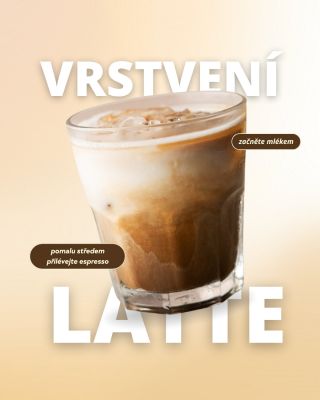 Latte je káva, která se pije i očima. Ten dokonalý ombré efekt, kdy se espresso pomalu vpíjí do mléka, vzniká díky...